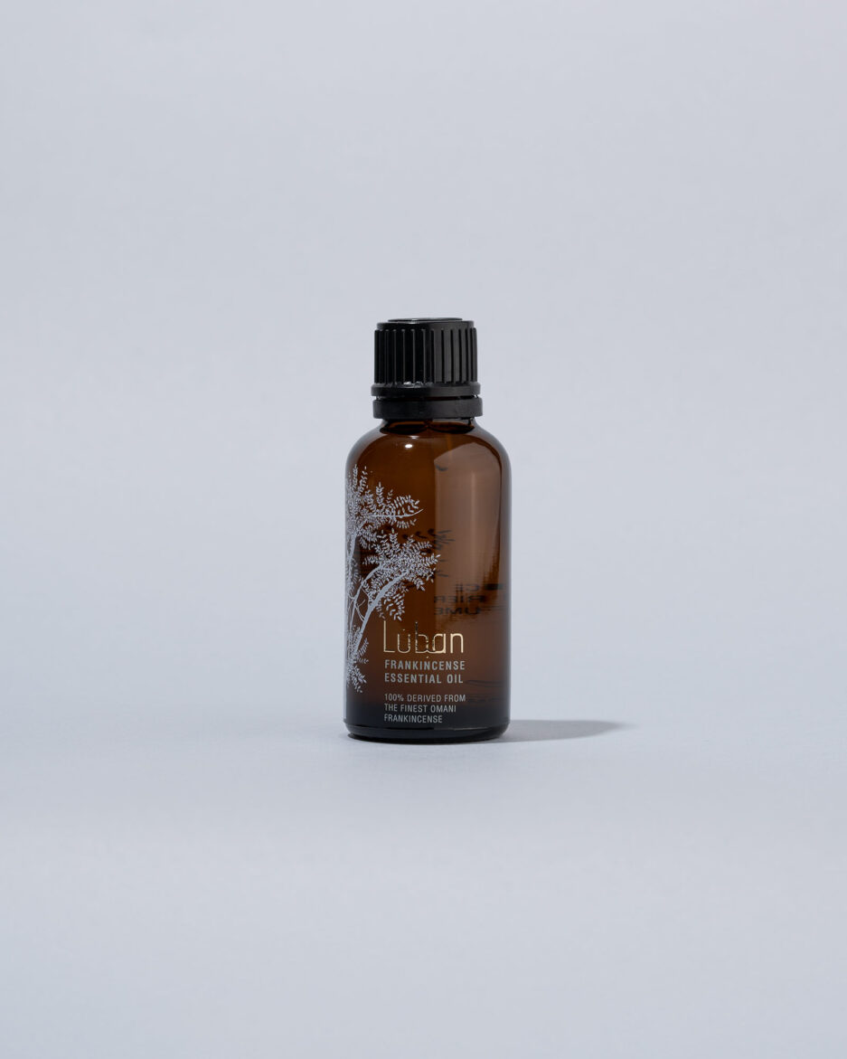 Frankincense essential oil bottle